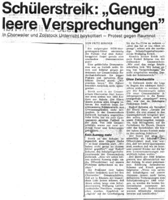 Schülerstreik 1980 Schülerstreik 1980